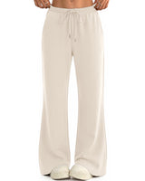 LOMON Womens Fleece Flare Sweatpants, Wide Leg Lounge Pants with Pockets