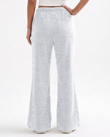 LOMON Womens Fleece Flare Sweatpants, Wide Leg Lounge Pants with Pockets