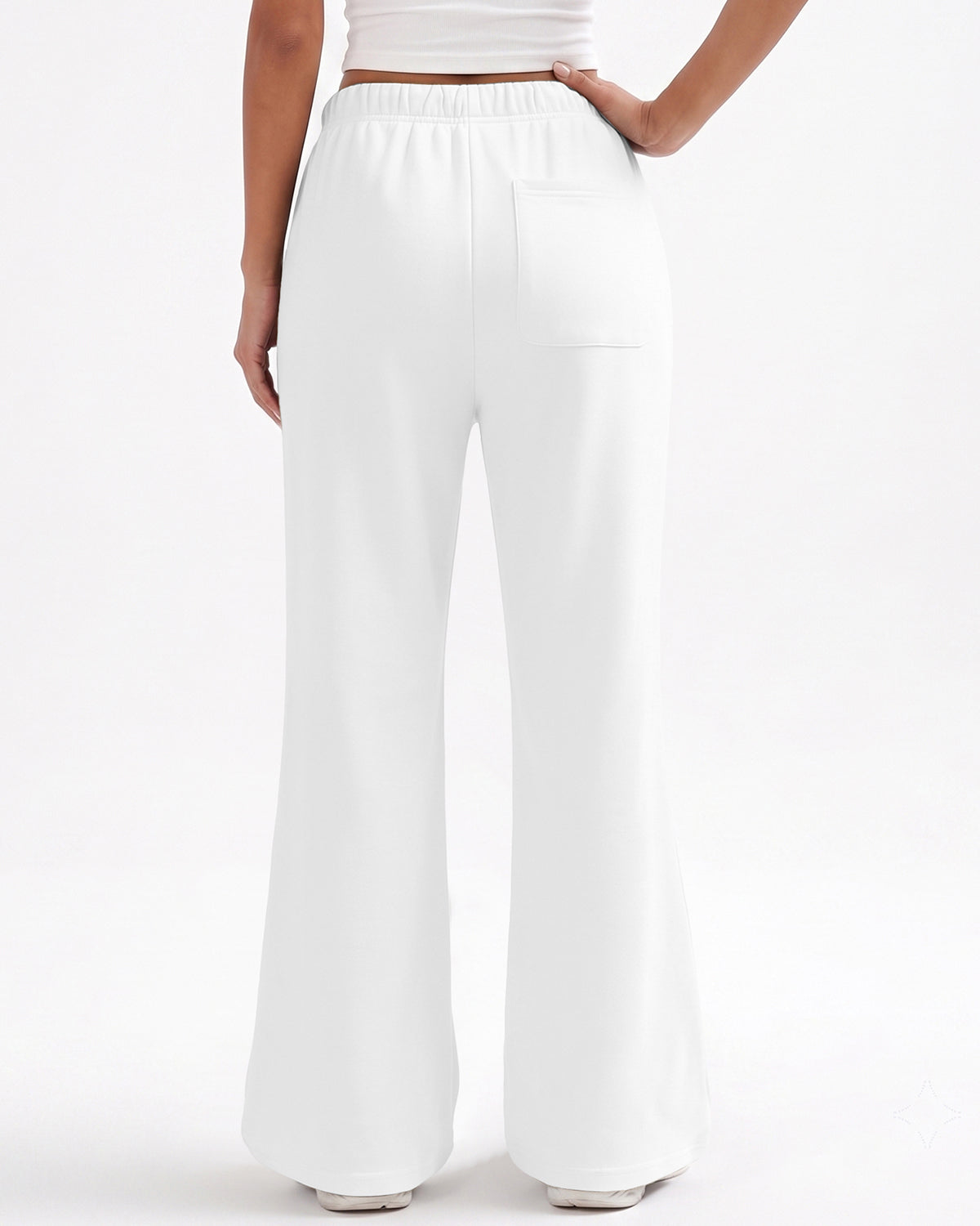 LOMON Womens Fleece Flare Sweatpants, Wide Leg Lounge Pants with Pockets
