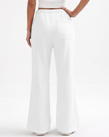 LOMON Womens Fleece Flare Sweatpants, Wide Leg Lounge Pants with Pockets