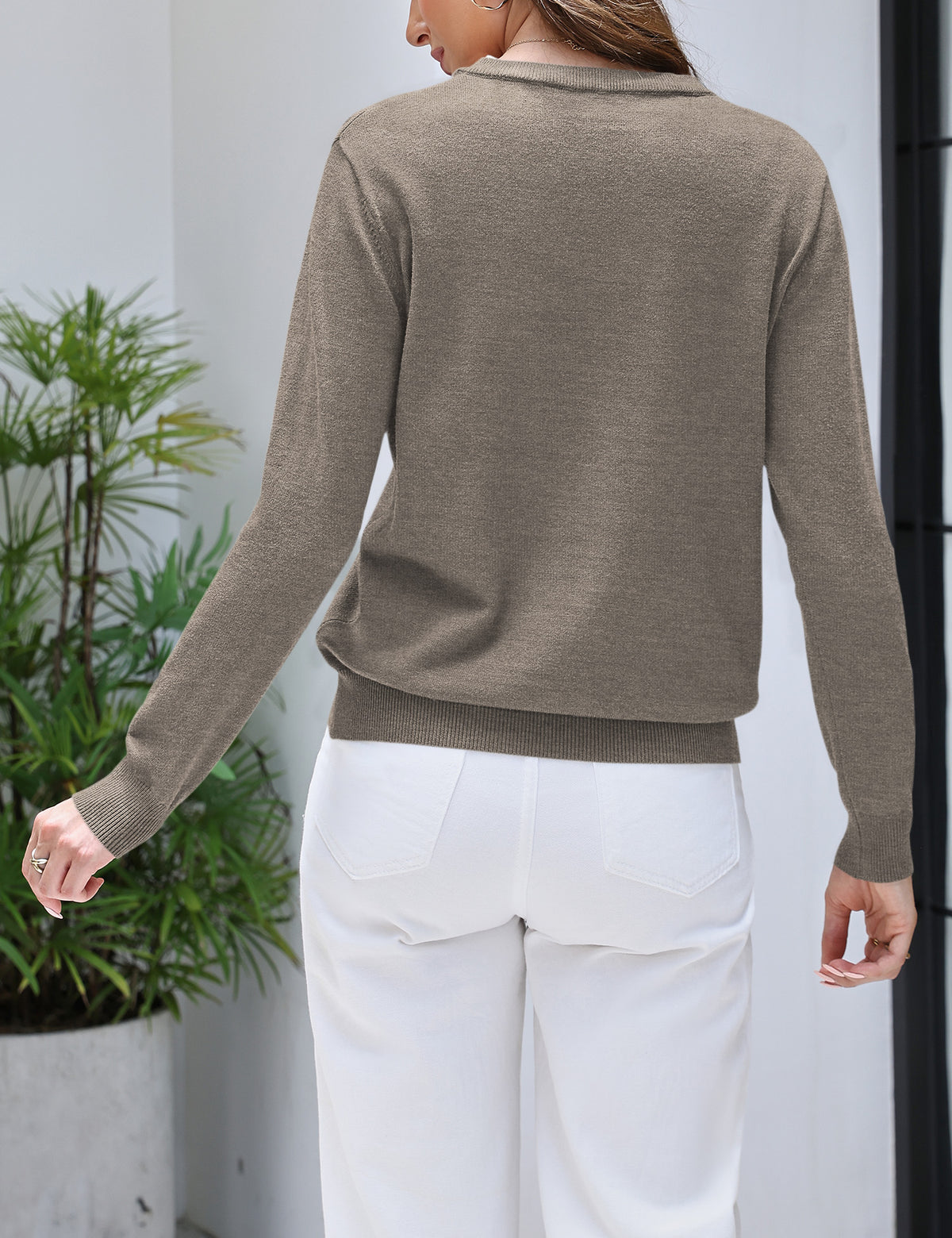 LOMON Women's Sweaters 2026 Fall Long Sleeve Lightweight Pullover Tops