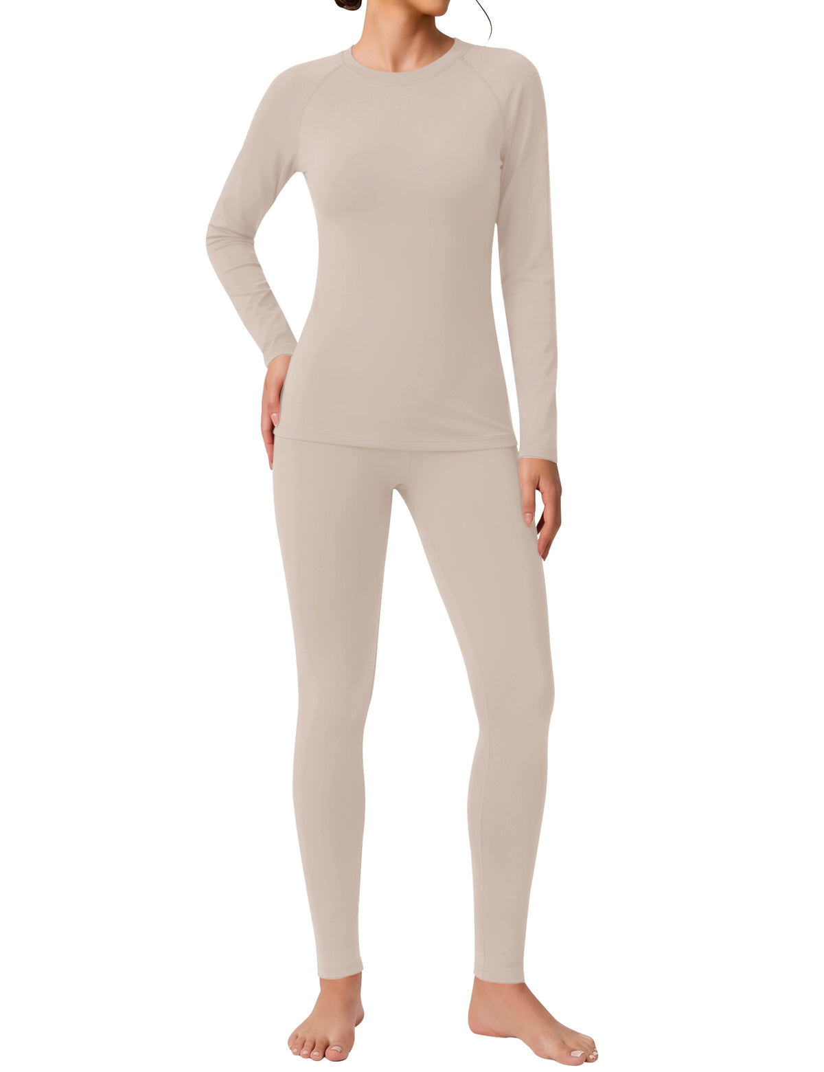 LOMON Womens Thermal Underwear Winter Fleece Lined 2 Piece Sets Base Layer