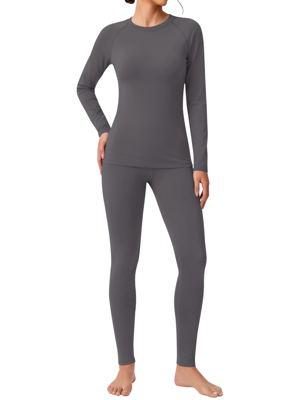 LOMON Womens Thermal Underwear Winter Fleece Lined 2 Piece Sets Base Layer