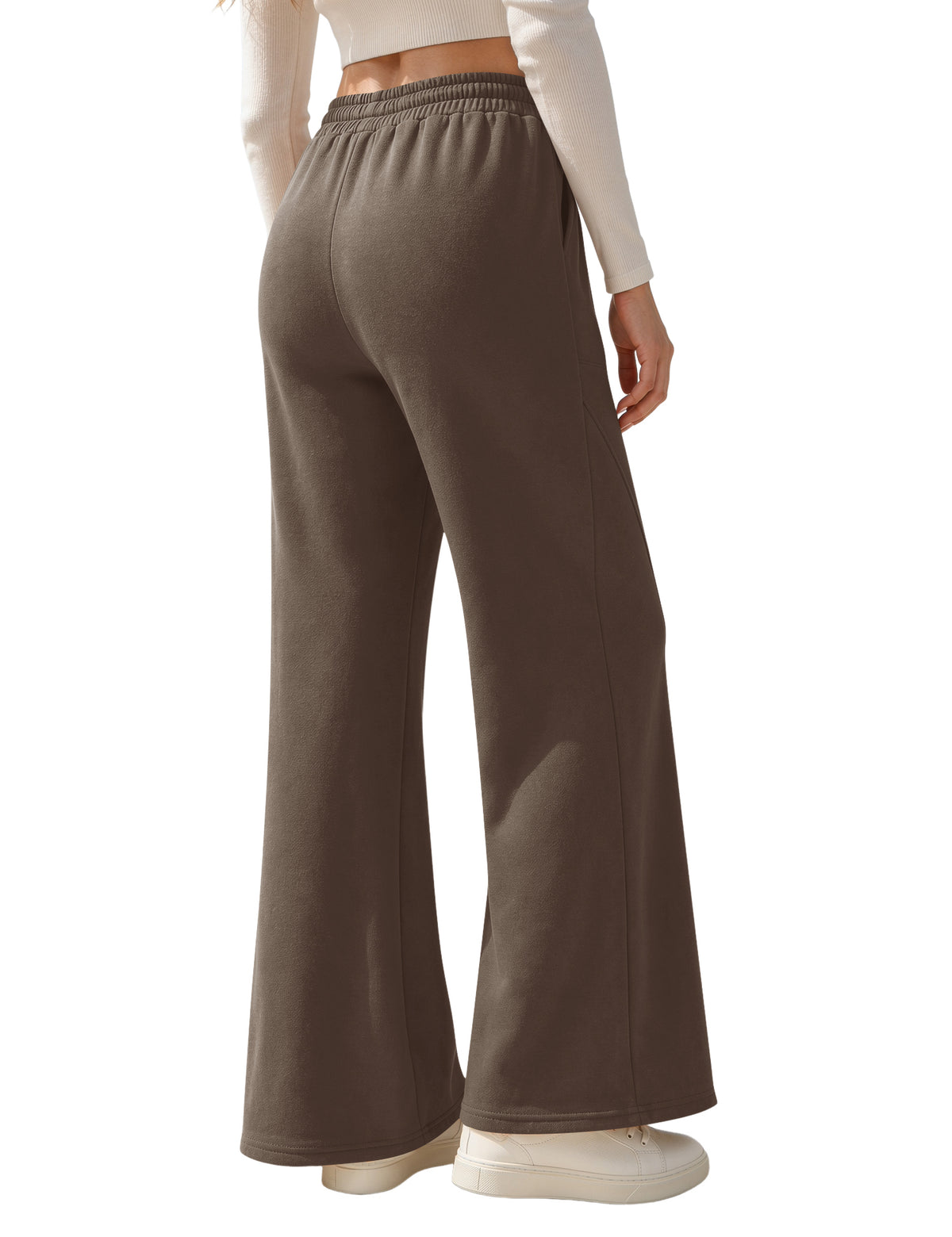 LOMON Wide Leg Sweatpants Women Fleece Fall Spring Sweat Pants