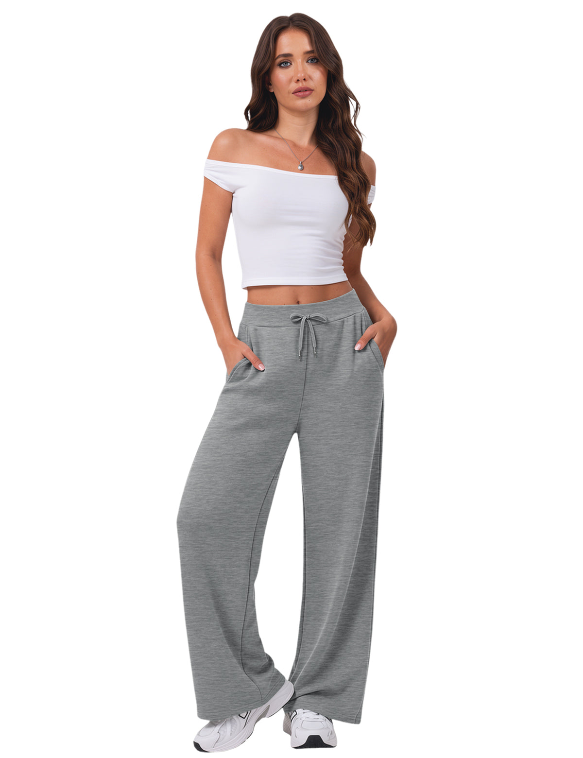 LOMON Womens Wide Leg Sweatpants High Waist Baggy Pants Lounge Joggers