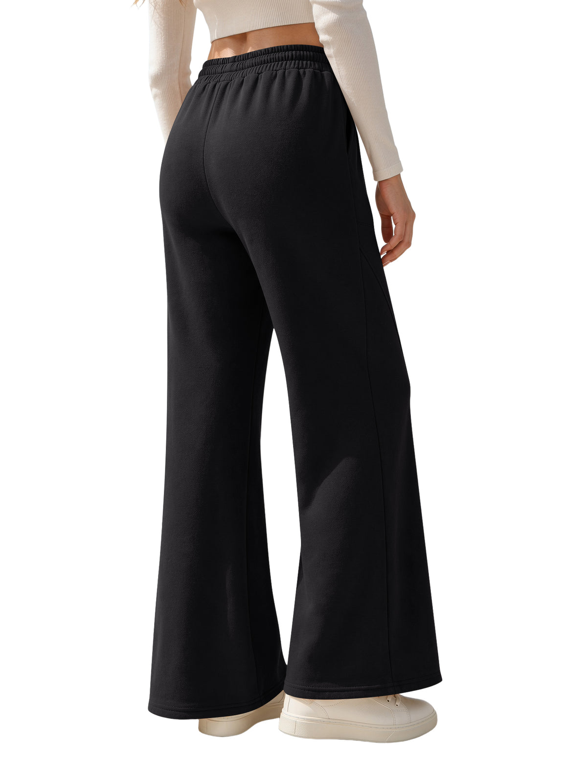 LOMON Wide Leg Sweatpants Women Fleece Fall Spring Sweat Pants