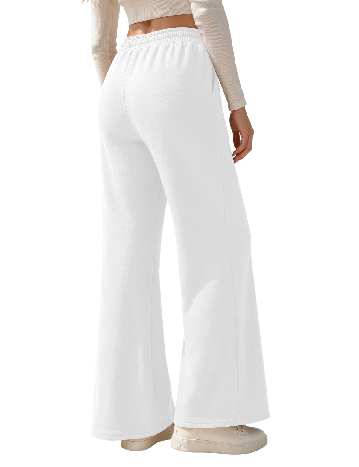 LOMON Wide Leg Sweatpants Women Fleece Fall Spring Sweat Pants
