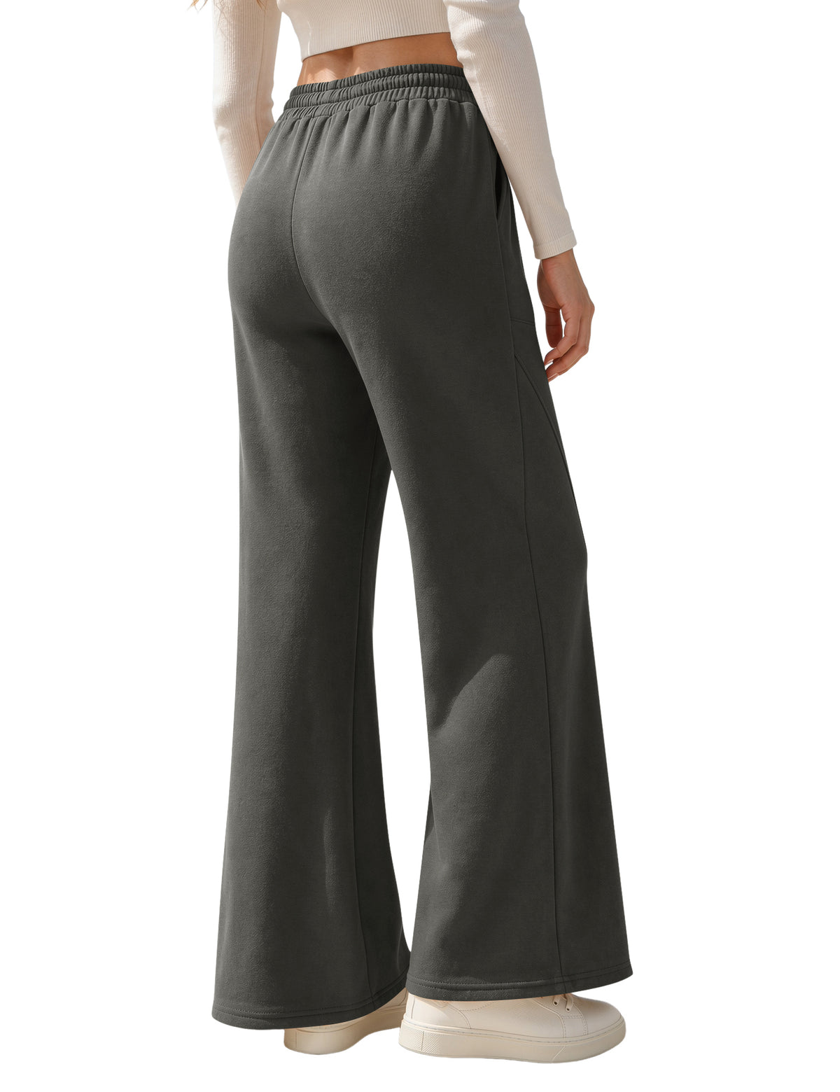 LOMON Wide Leg Sweatpants Women Fleece Fall Spring Sweat Pants