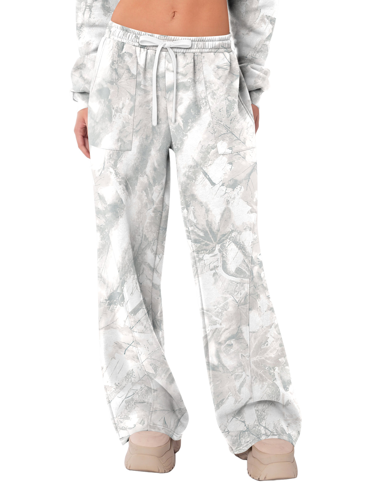 LOMON Wide Leg Sweatpants Women Fleece Fall Spring Sweat Pants
