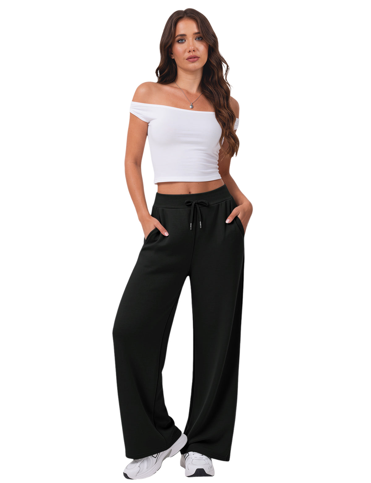 LOMON Womens Wide Leg Sweatpants High Waist Baggy Pants Lounge Joggers