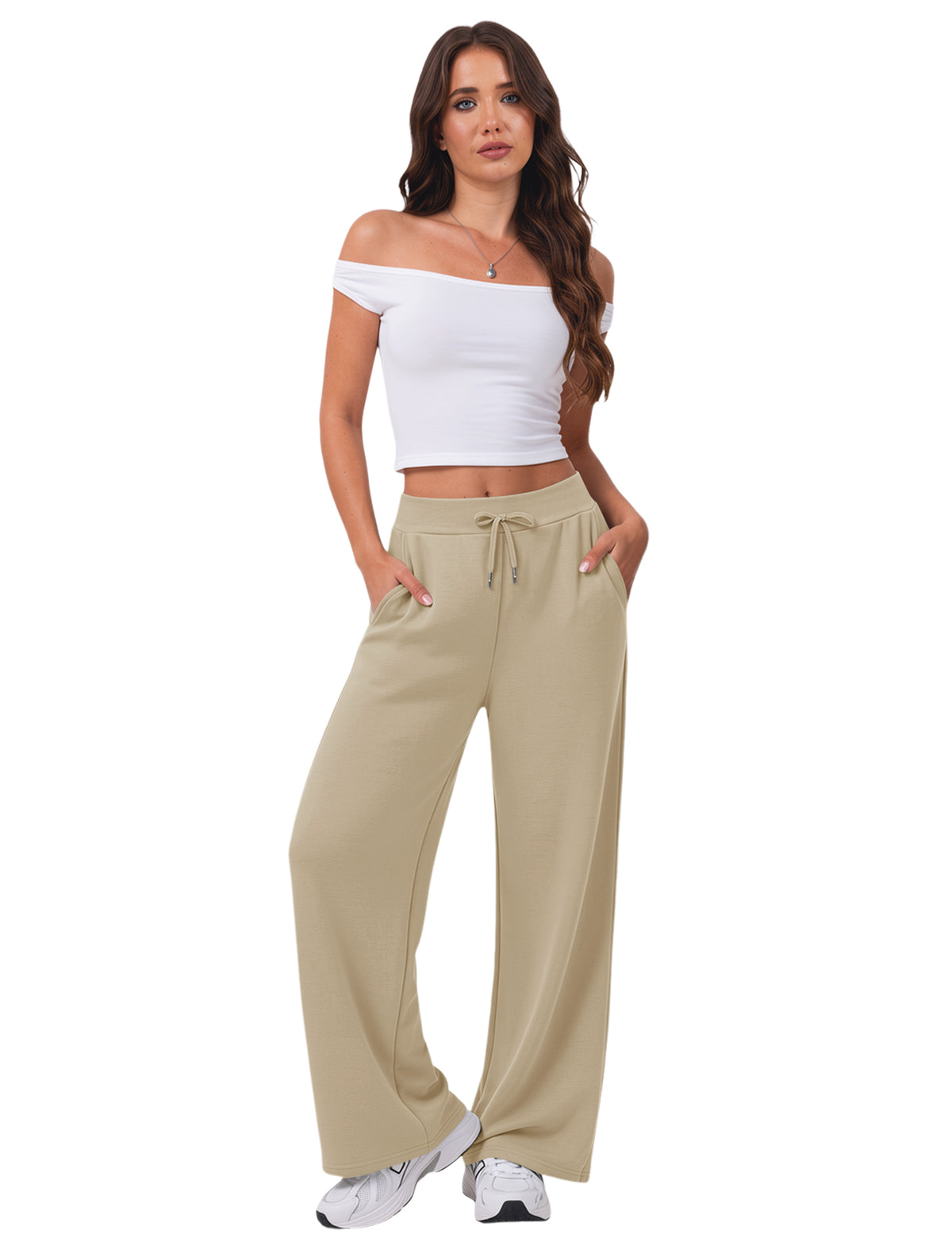 LOMON Womens Wide Leg Sweatpants High Waist Baggy Pants Lounge Joggers