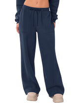 LOMON Wide Leg Sweatpants Women Fleece Fall Spring Sweat Pants