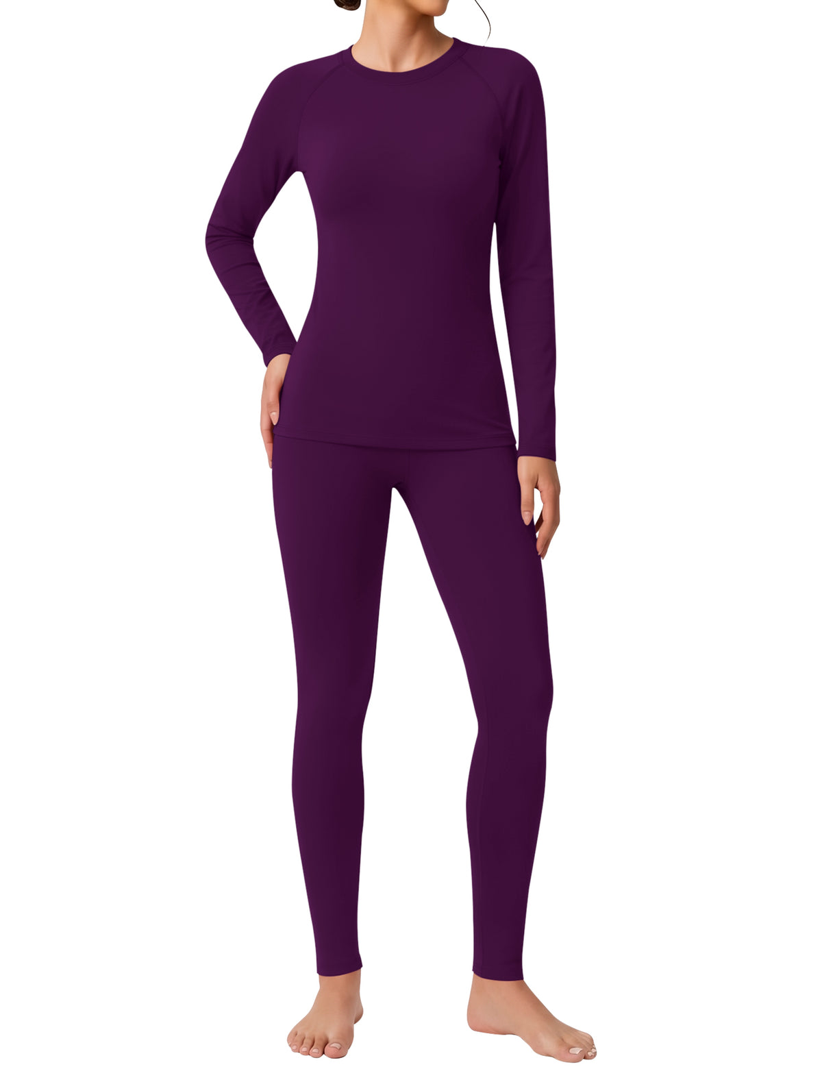 LOMON Womens Thermal Underwear Winter Fleece Lined 2 Piece Sets Base Layer