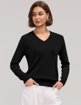LOMON Sweaters for Women Wool Blend Long Sleeve Sweater Tops Fall Clothes
