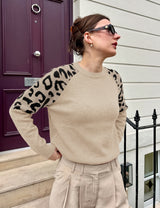 LOMON Sweaters for Women Crew Neck Long Sleeve Pullover Tops