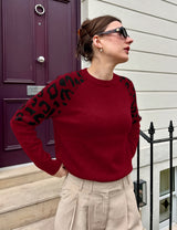 LOMON Sweaters for Women Crew Neck Long Sleeve Pullover Tops