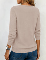 LOMON Sweaters for Women Wool Blend Long Sleeve Sweater Tops Fall Clothes