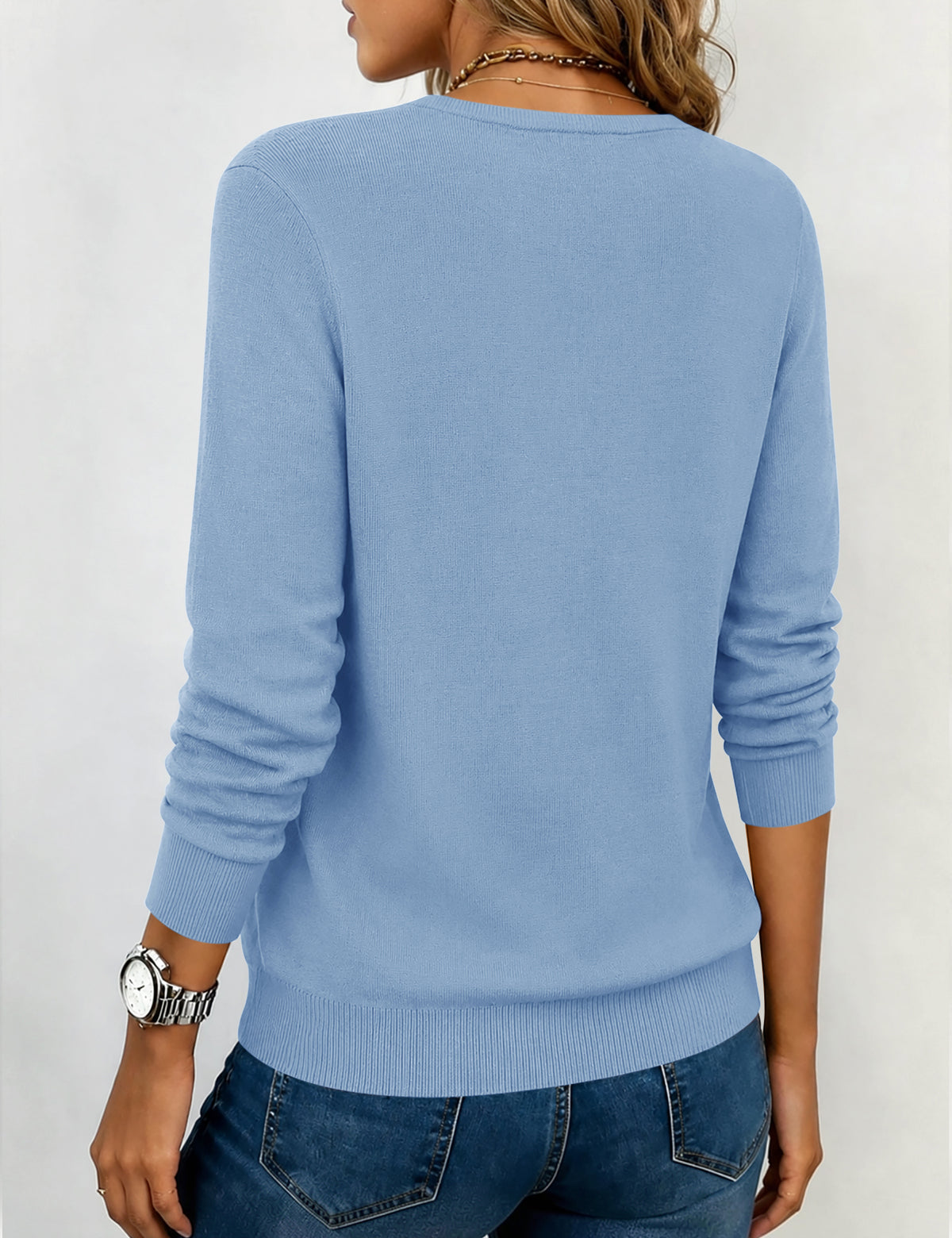 LOMON Sweaters for Women Wool Blend Long Sleeve Sweater Tops Fall Clothes