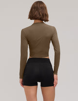 LOMON Womens Ballet Wrap Tops Self Tie V Neck Pilates Workout Tops