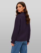 Lomom Womens Cotton Sweater Long Sleeve Mock Neck Fall Winter Tops