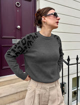LOMON Sweaters for Women Crew Neck Long Sleeve Pullover Tops
