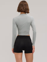 LOMON Womens Ballet Wrap Tops Self Tie V Neck Pilates Workout Tops