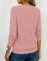 LOMON Sweaters for Women Wool Blend Long Sleeve Sweater Tops Fall Clothes