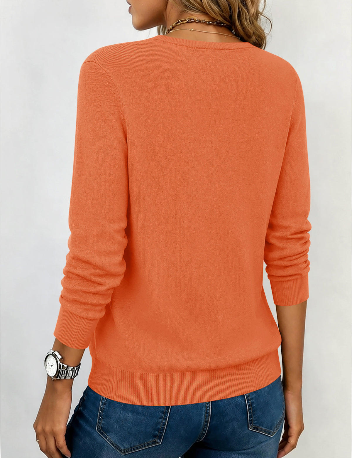 LOMON Sweaters for Women Wool Blend Long Sleeve Sweater Tops Fall Clothes