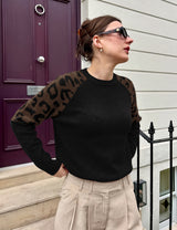 LOMON Sweaters for Women Crew Neck Long Sleeve Pullover Tops