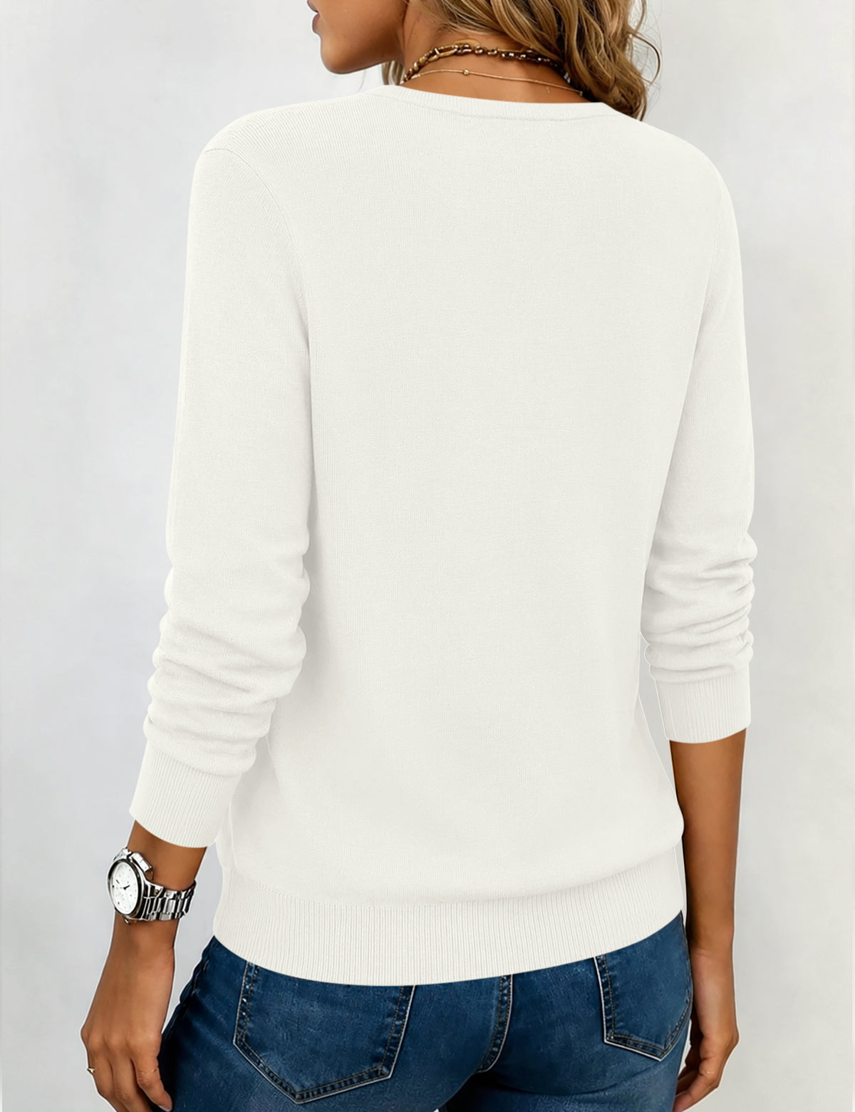 LOMON Sweaters for Women Wool Blend Long Sleeve Sweater Tops Fall Clothes