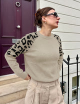 LOMON Sweaters for Women Crew Neck Long Sleeve Pullover Tops