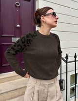 LOMON Sweaters for Women Crew Neck Long Sleeve Pullover Tops