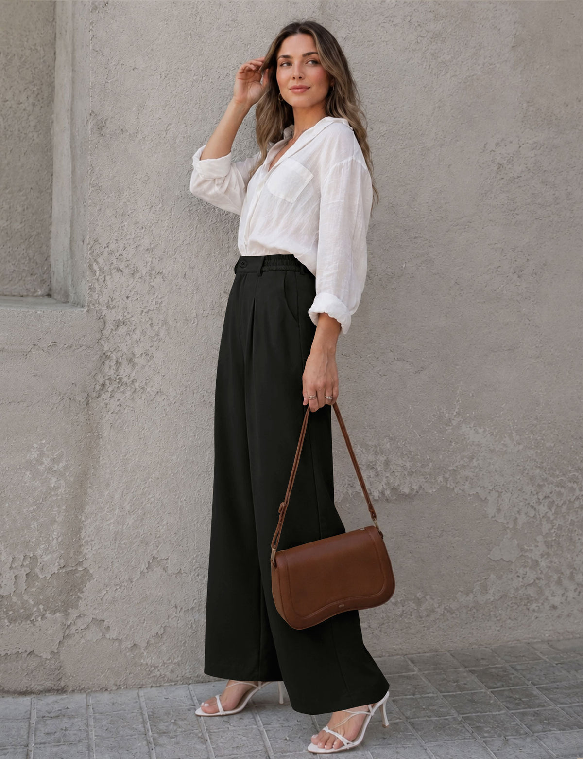 LOMON Womens Wide Leg Dress Pants 2026 Trendy Office Work Trousers