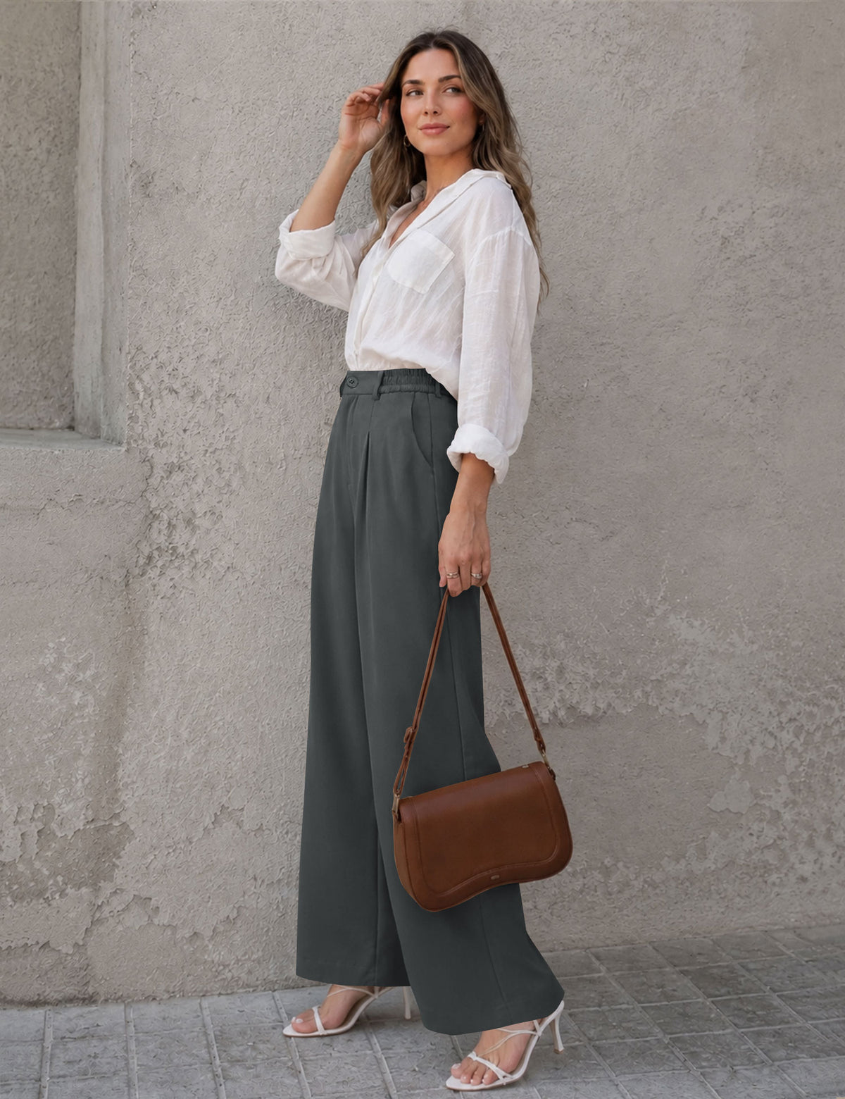 LOMON Womens Wide Leg Dress Pants 2026 Trendy Office Work Trousers