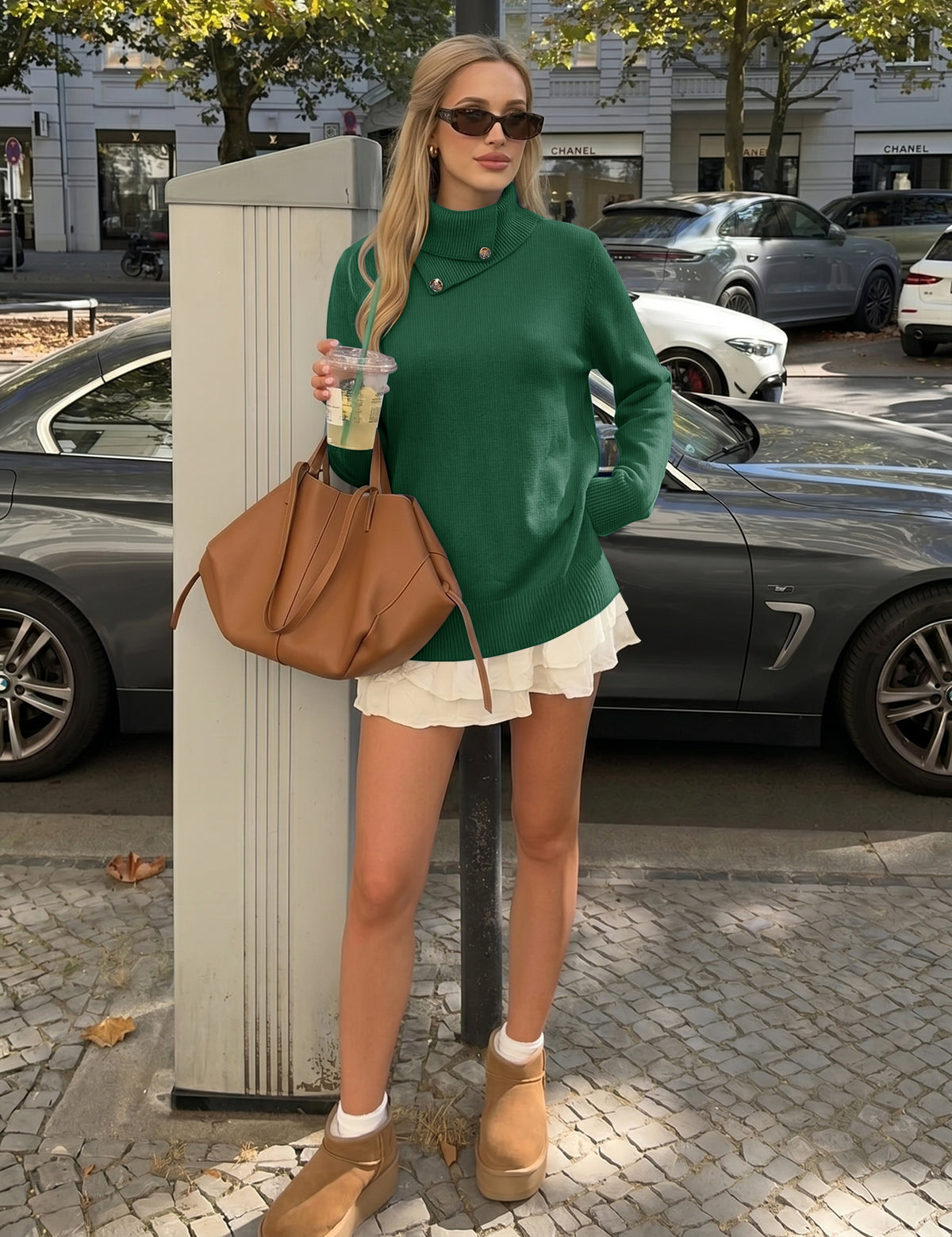 LOMON Sweaters for Women 2026 Fall Winter Turtleneck Sweater