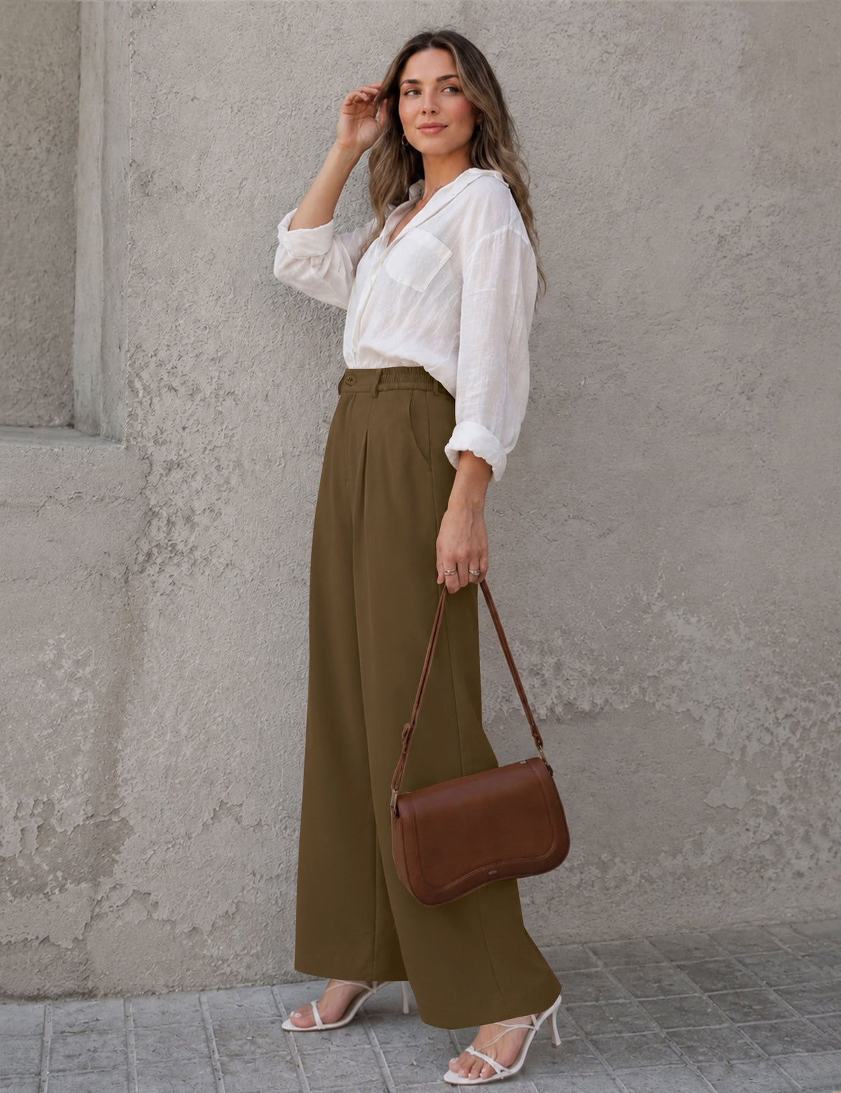 LOMON Womens Wide Leg Dress Pants 2026 Trendy Office Work Trousers