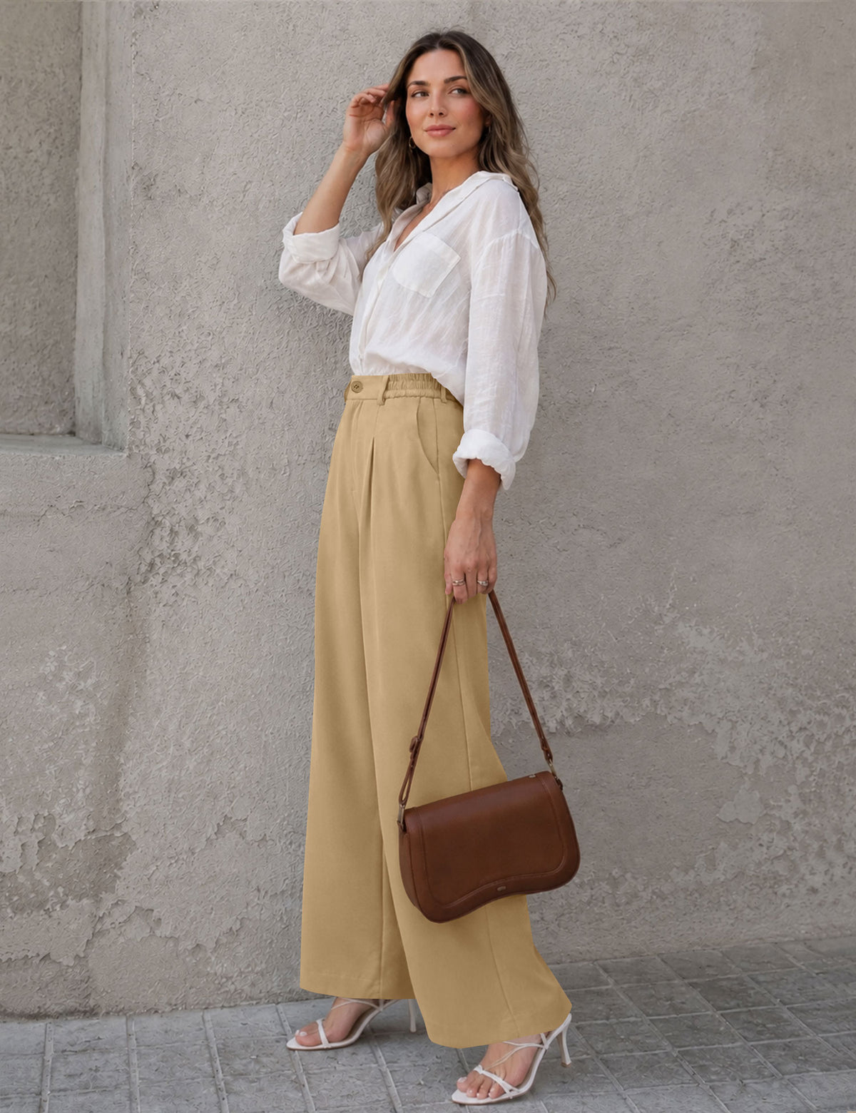 LOMON Womens Wide Leg Dress Pants 2026 Trendy Office Work Trousers