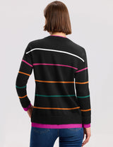 LOMON Womens Sweaters Cozy Long Sleeve Pullover Tops Faux Layered Sweaters