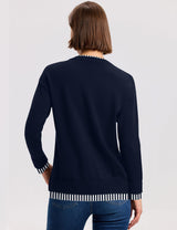 LOMON Womens Sweaters Cozy Long Sleeve Pullover Tops Faux Layered Sweaters