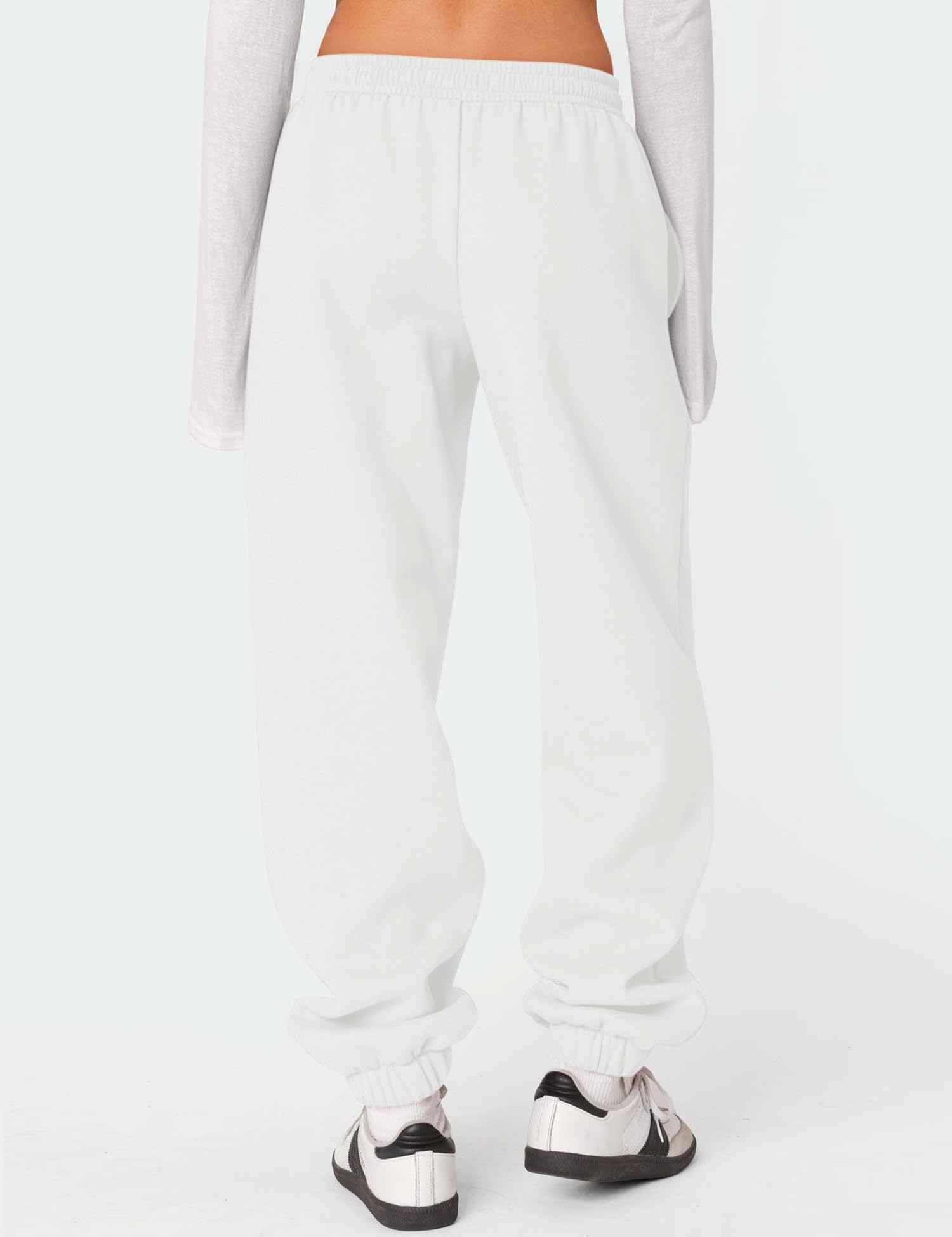 LOMON Sweatpants Women Fleece Joggers Wide Leg Sweat Pants Baggy Gym Sweatpant Winter Spring Drawstring Clothes with Pockets