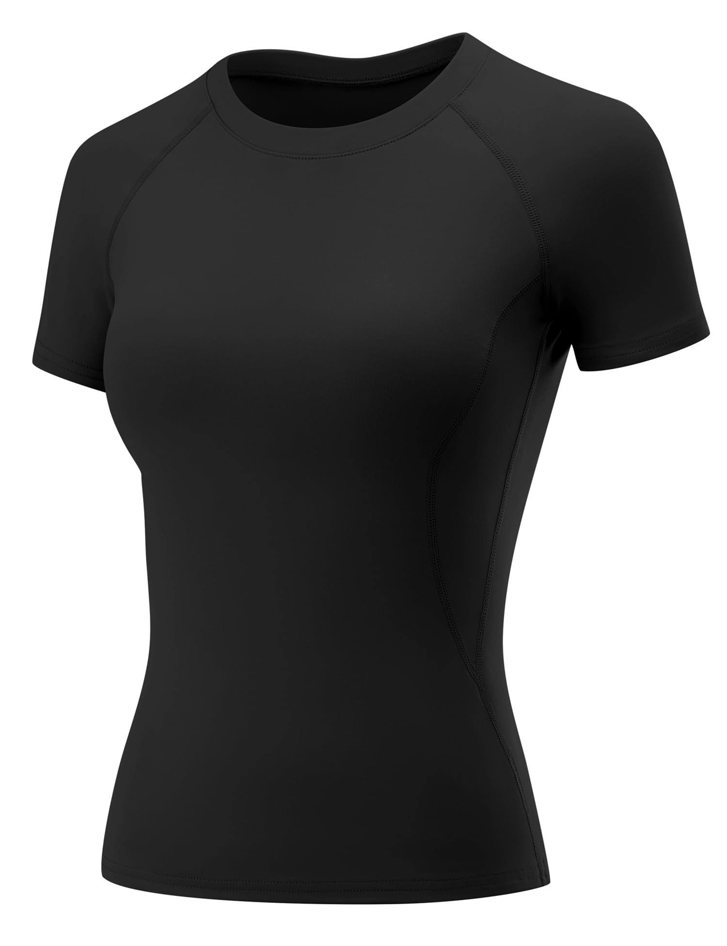 LOMON Womens Workout Tops Short Sleeve Raglan Athletic Shirts Yoga Gym Crewneck Quick Dry Tshirts