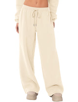 LOMON Women's Sweatpants Wide Leg Fleece Lined Sweat Pants Spring Winter Clothes 2026 Baggy Drawstring Joggers with Pockets