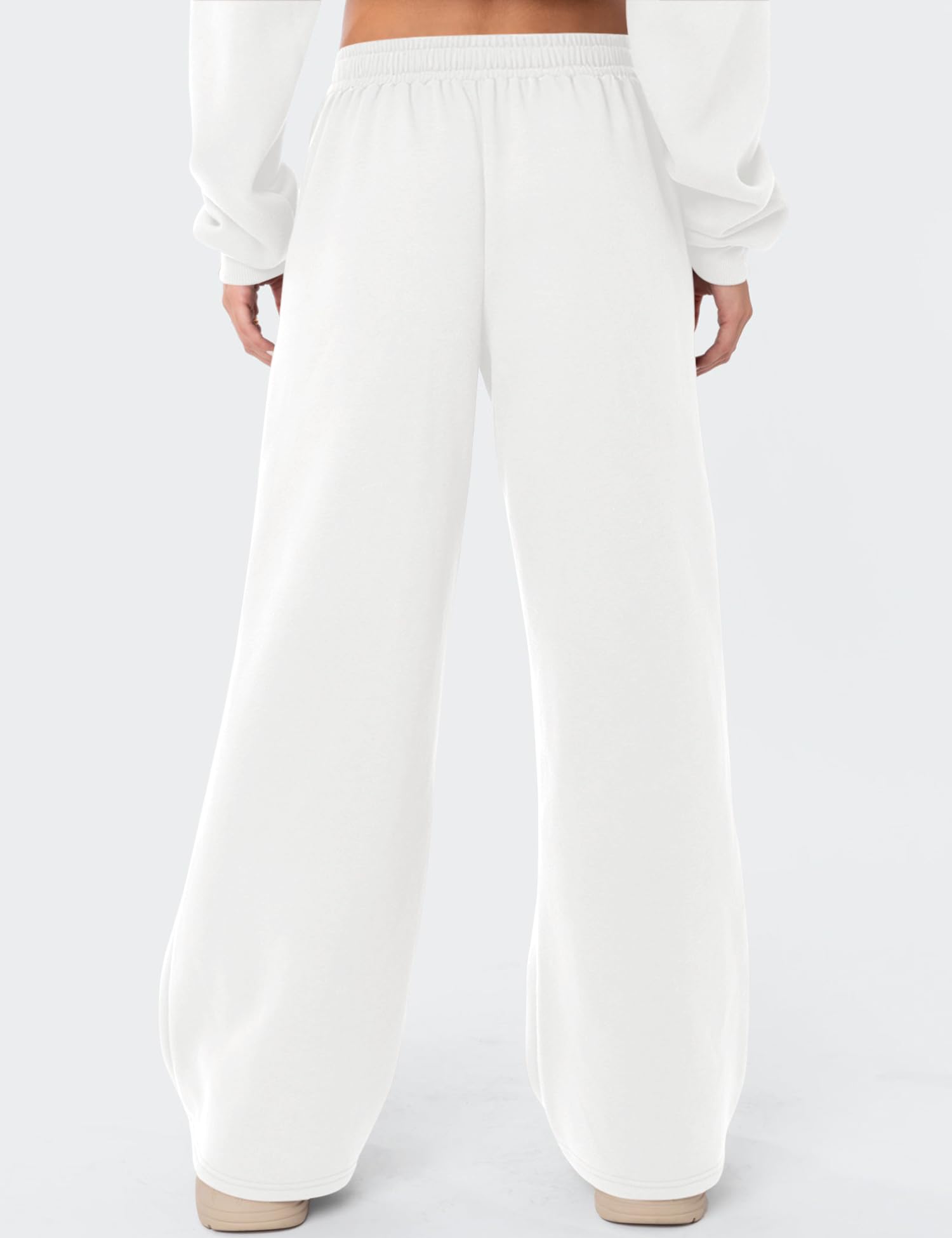 LOMON Women's Sweatpants Wide Leg Fleece Lined Sweat Pants Spring Winter Clothes 2026 Baggy Drawstring Joggers with Pockets
