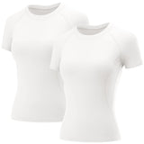LOMON Womens Workout Tops Short Sleeve Raglan Athletic Shirts Yoga Gym Crewneck Quick Dry Tshirts