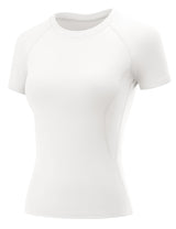 LOMON Womens Workout Tops Short Sleeve Raglan Athletic Shirts Yoga Gym Crewneck Quick Dry Tshirts