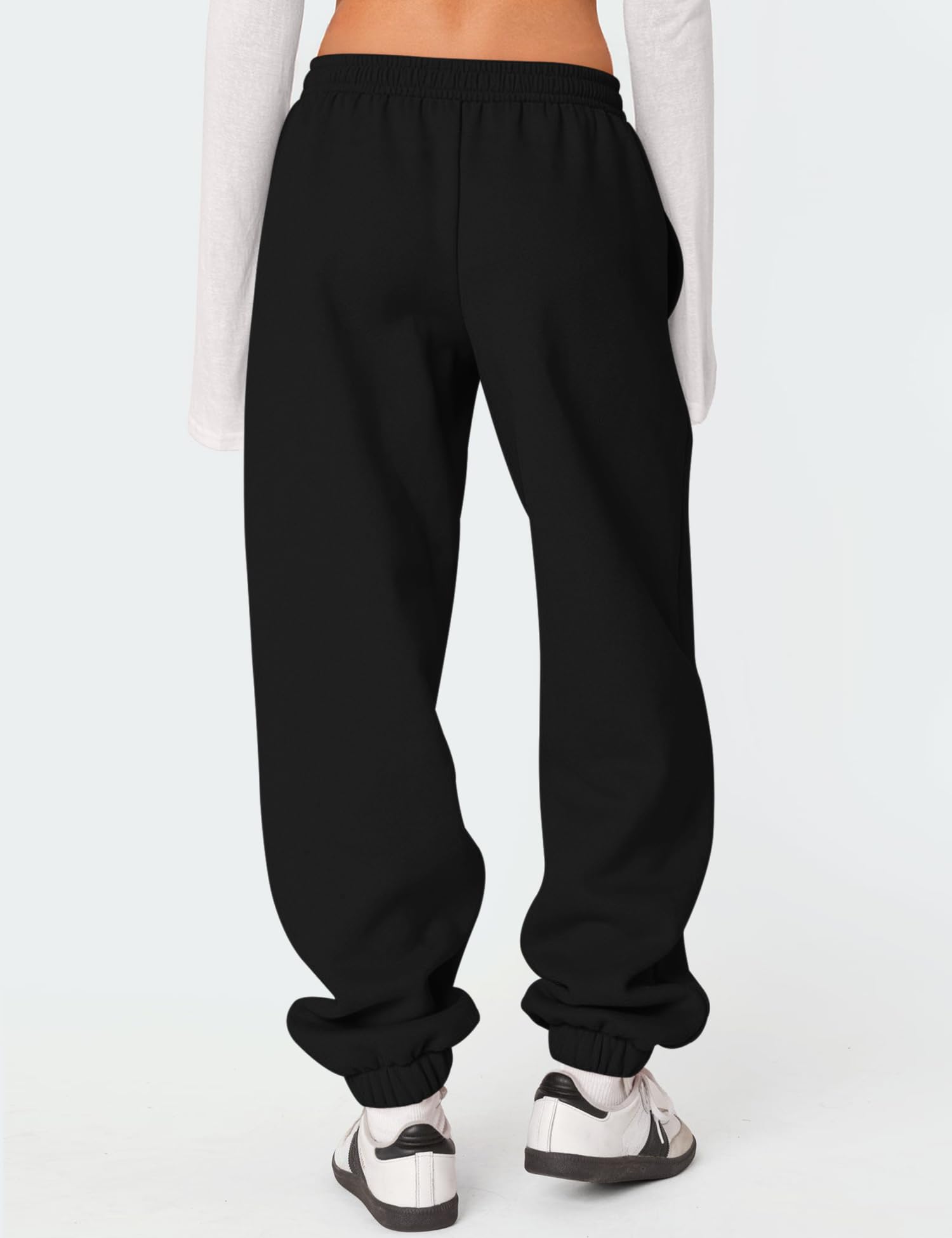 LOMON Sweatpants Women Fleece Joggers Wide Leg Sweat Pants Baggy Gym Sweatpant Winter Spring Drawstring Clothes with Pockets
