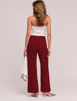 LOMON Women's Corduroy Pants, Low Rise Straight Leg Casual Work Pants