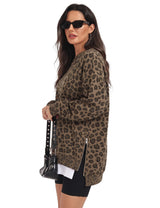 LOMON Women Fleece Oversized Crewneck Sweatshirt Layered Tunic Pullover