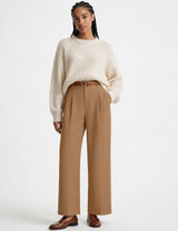 LOMON Women's Wide Leg Dress Pants High Waist Work Slacks with Pockets