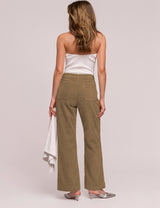 LOMON Women's Corduroy Pants, Low Rise Straight Leg Casual Work Pants